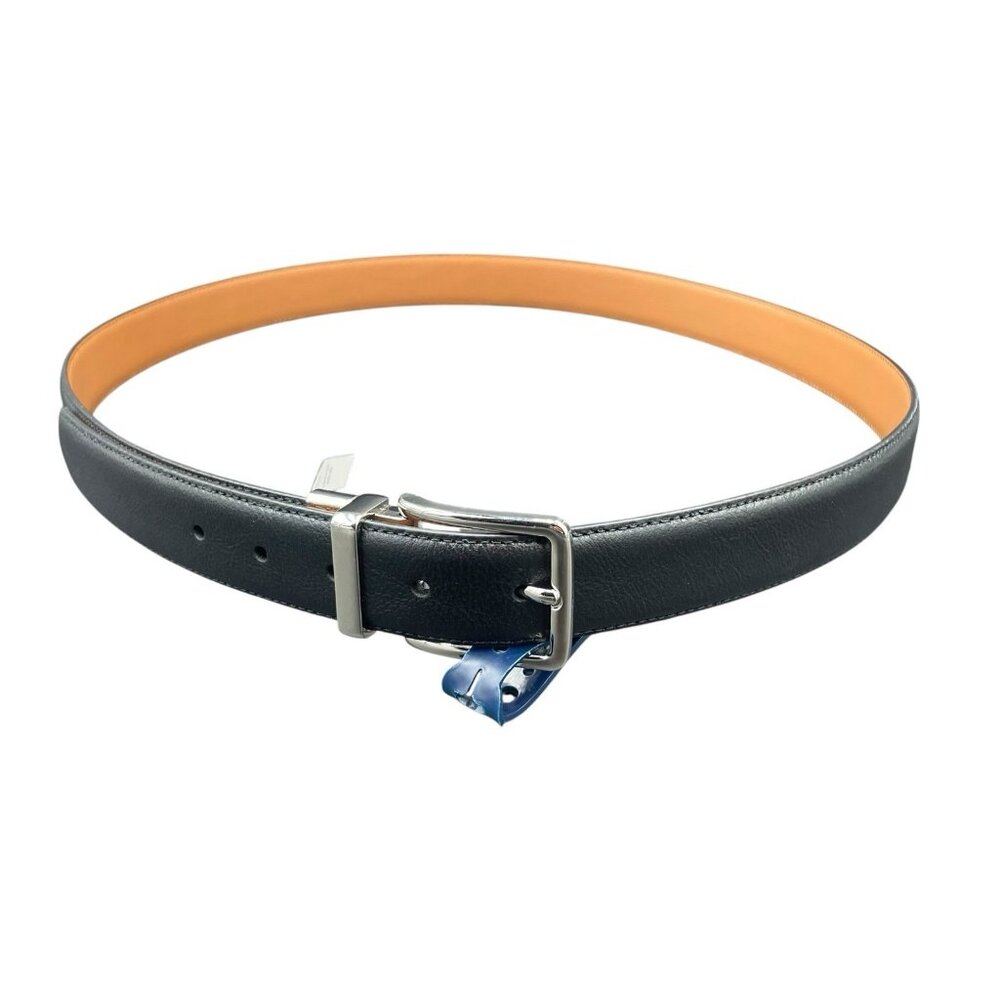 Cole Haan Mens Belt XL 42-44 Black Leather Top/Synthetic Lining 32mm New
